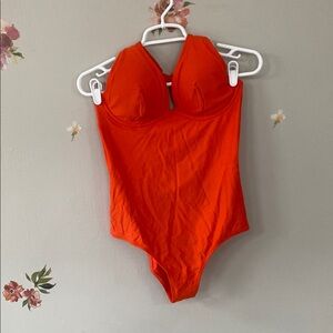 Vibrant Orange One-Piece Swimsuit
